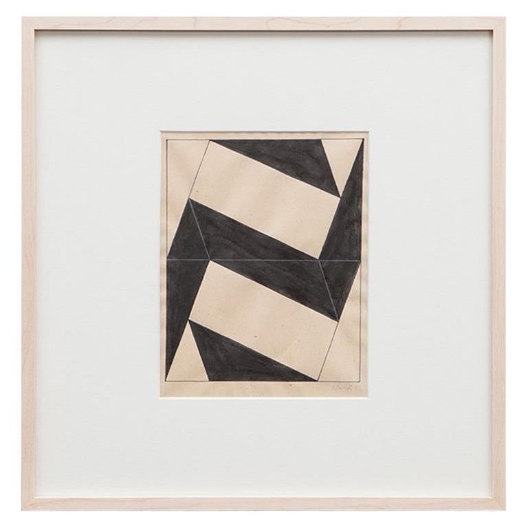 1950s Black and Grey Drawing by Lygia Clark For Sale