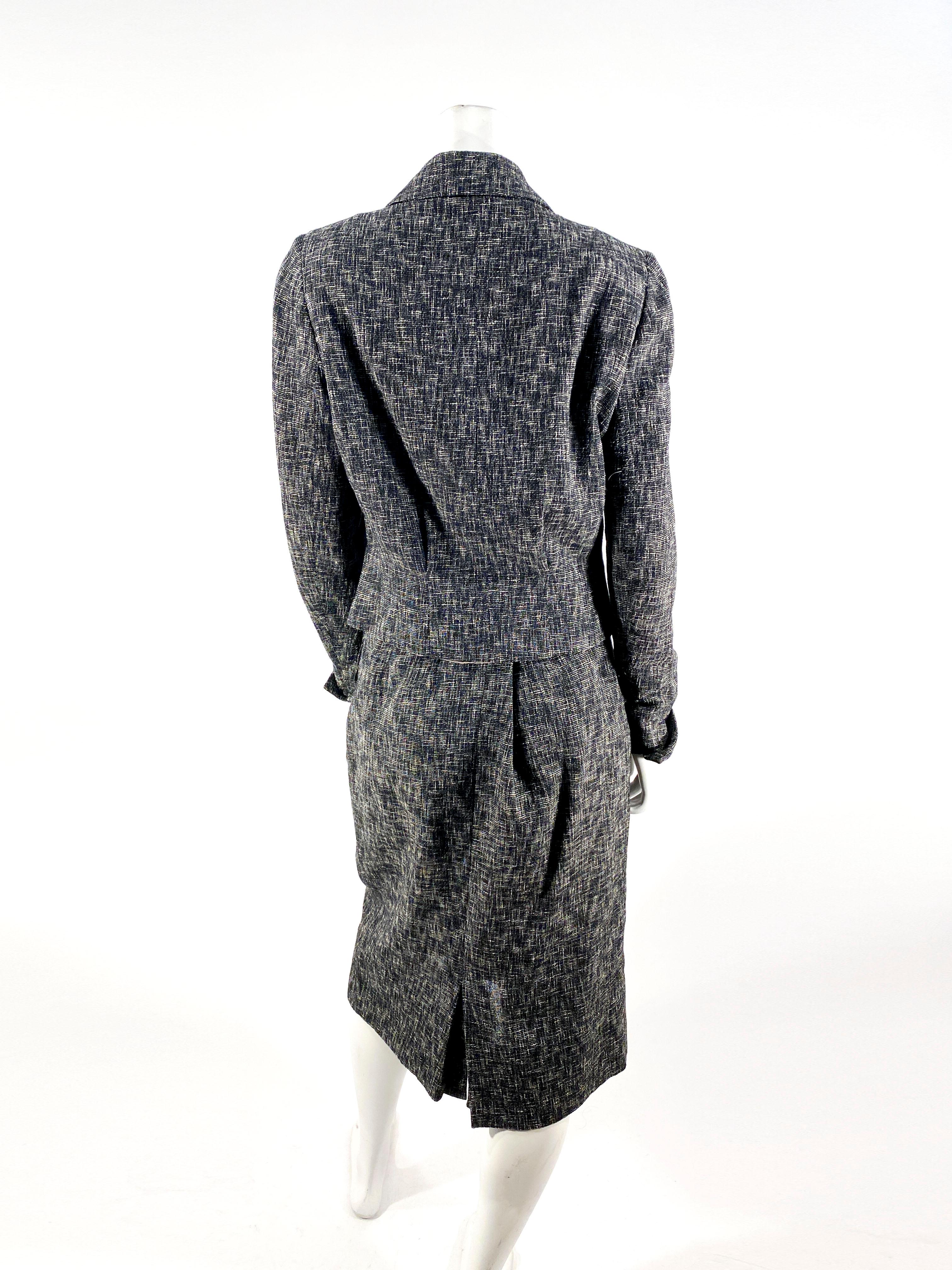 1950s Black and Grey Flecked Suit For Sale 2