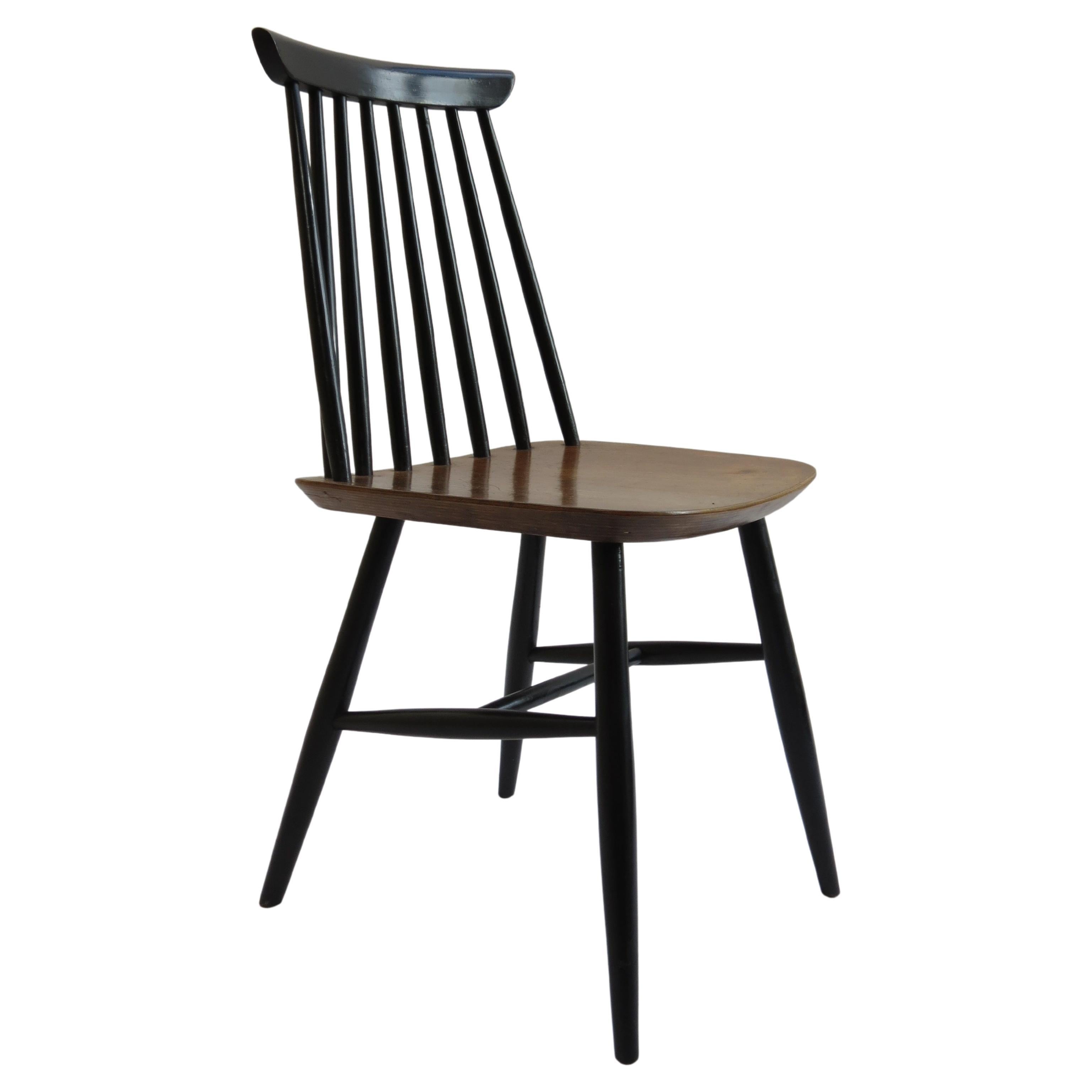 1950s Black and Walnut Dining Chair in the Style of Imari Tapiovaara For Sale