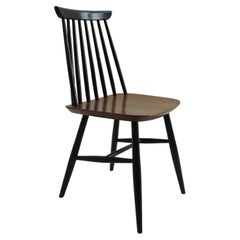 Vintage 1950s Black and Walnut Dining Chair in the Style of Imari Tapiovaara