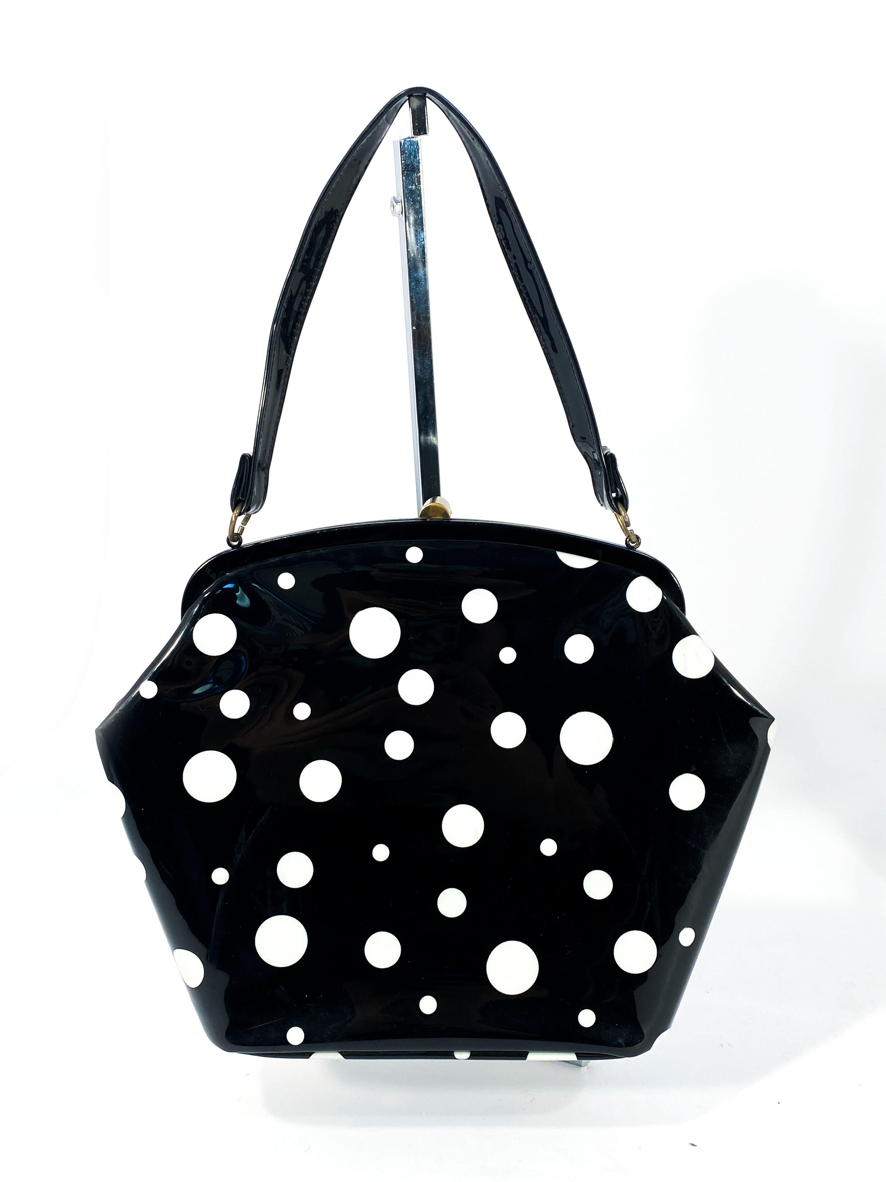 polka dot designer handbag