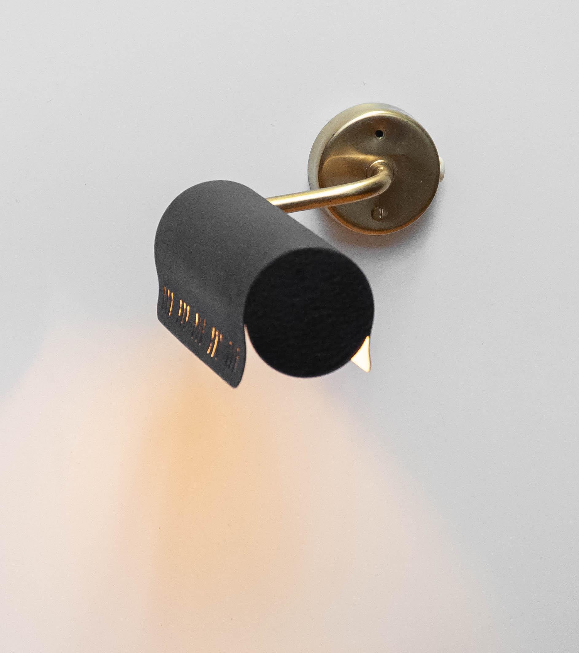 Métal 1950s Black Bed Reading / Wall Lights Sconces 'Model 8260' By Falkenberg Sweden. en vente