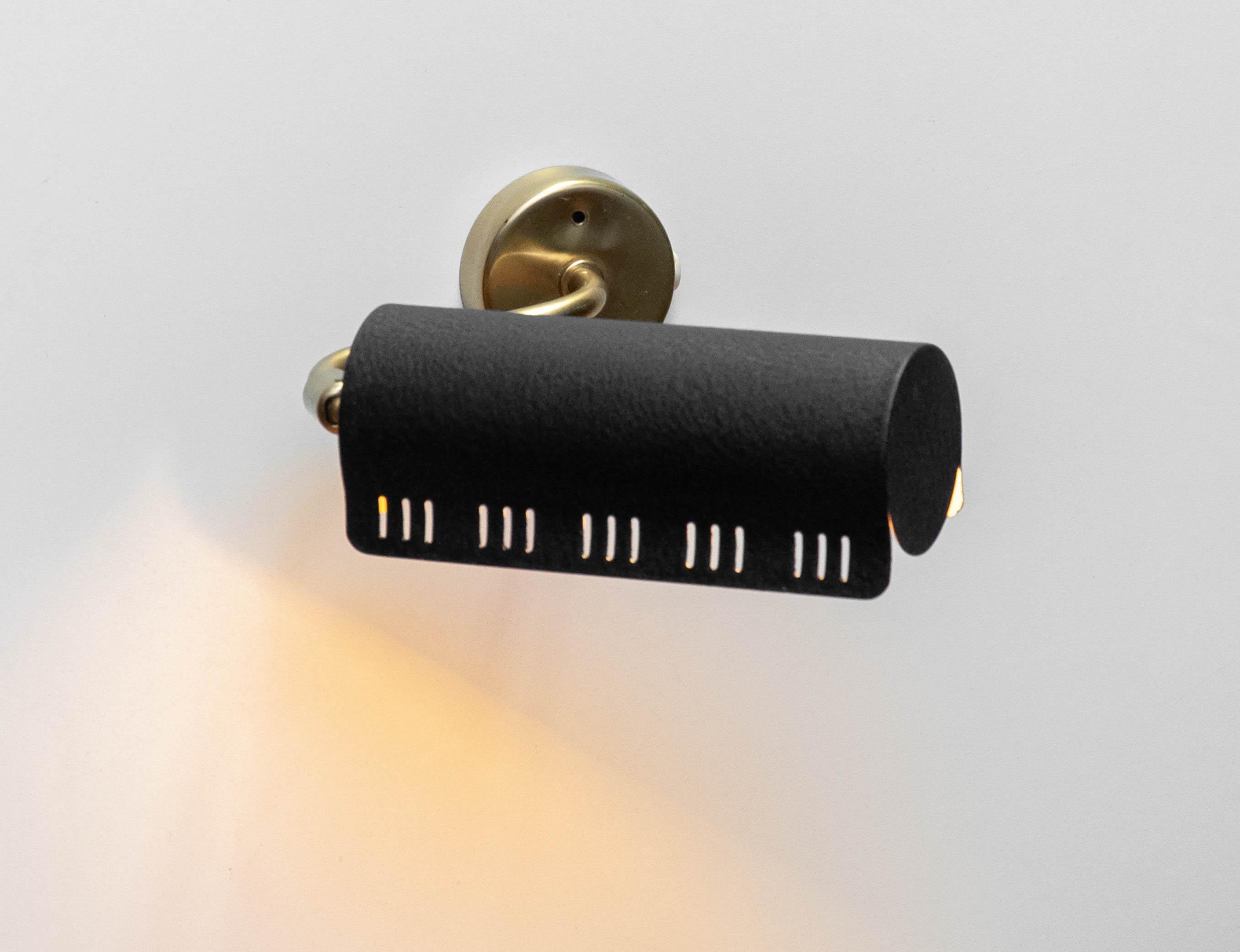 1950s Black Bed Reading / Wall Lights Sconces 'Model 8260' By Falkenberg Sweden. en vente 1
