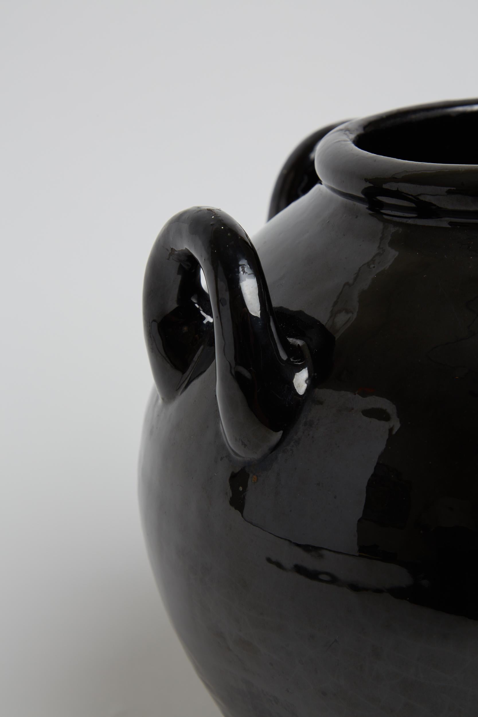 1950s Black Ceramic Vase 1