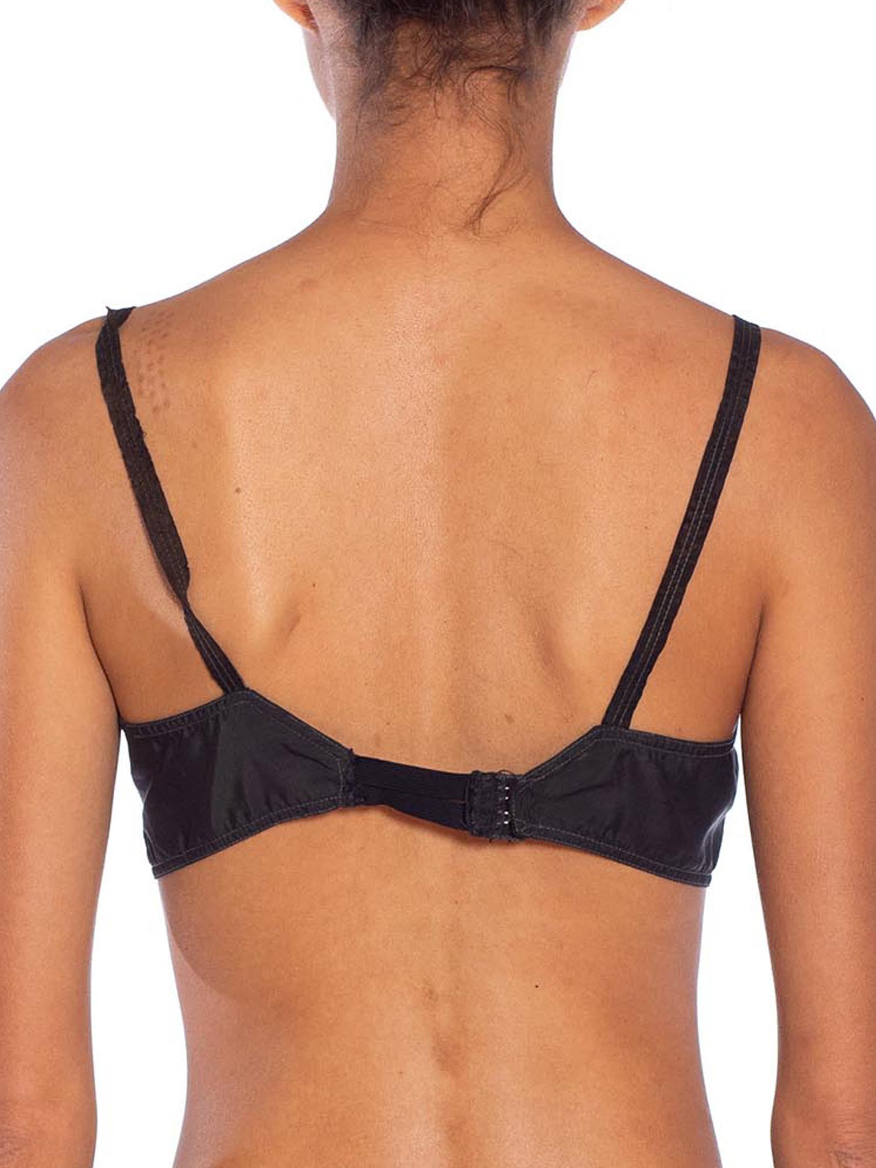 1950S Black Cotton Bullet Bra 5