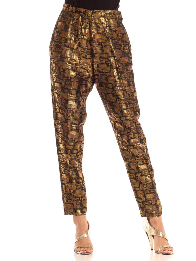 Black Duchess Jacquard Pants