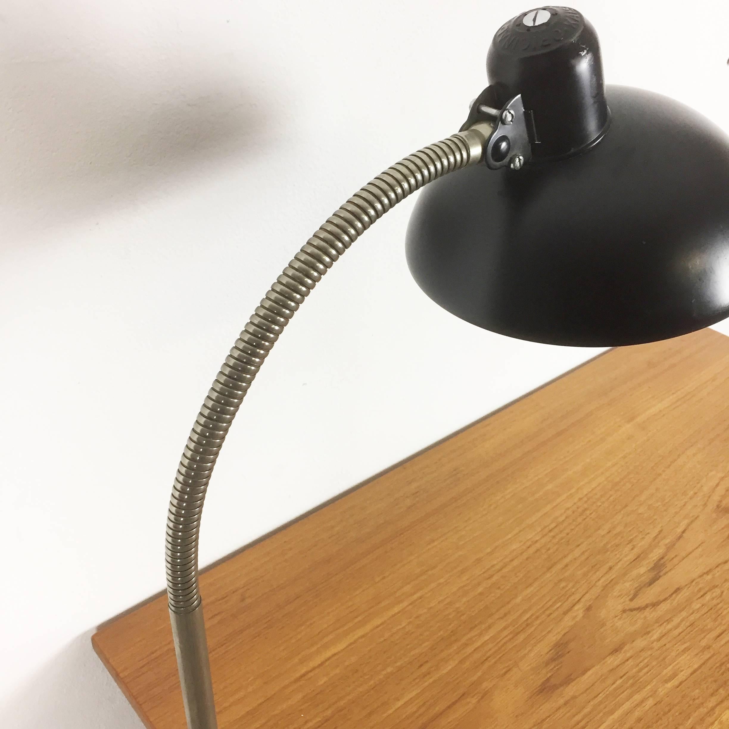 Metal 1950s Black Kaiser Idell Table Fixation Bauhaus Desk Light by Christian Dell For Sale