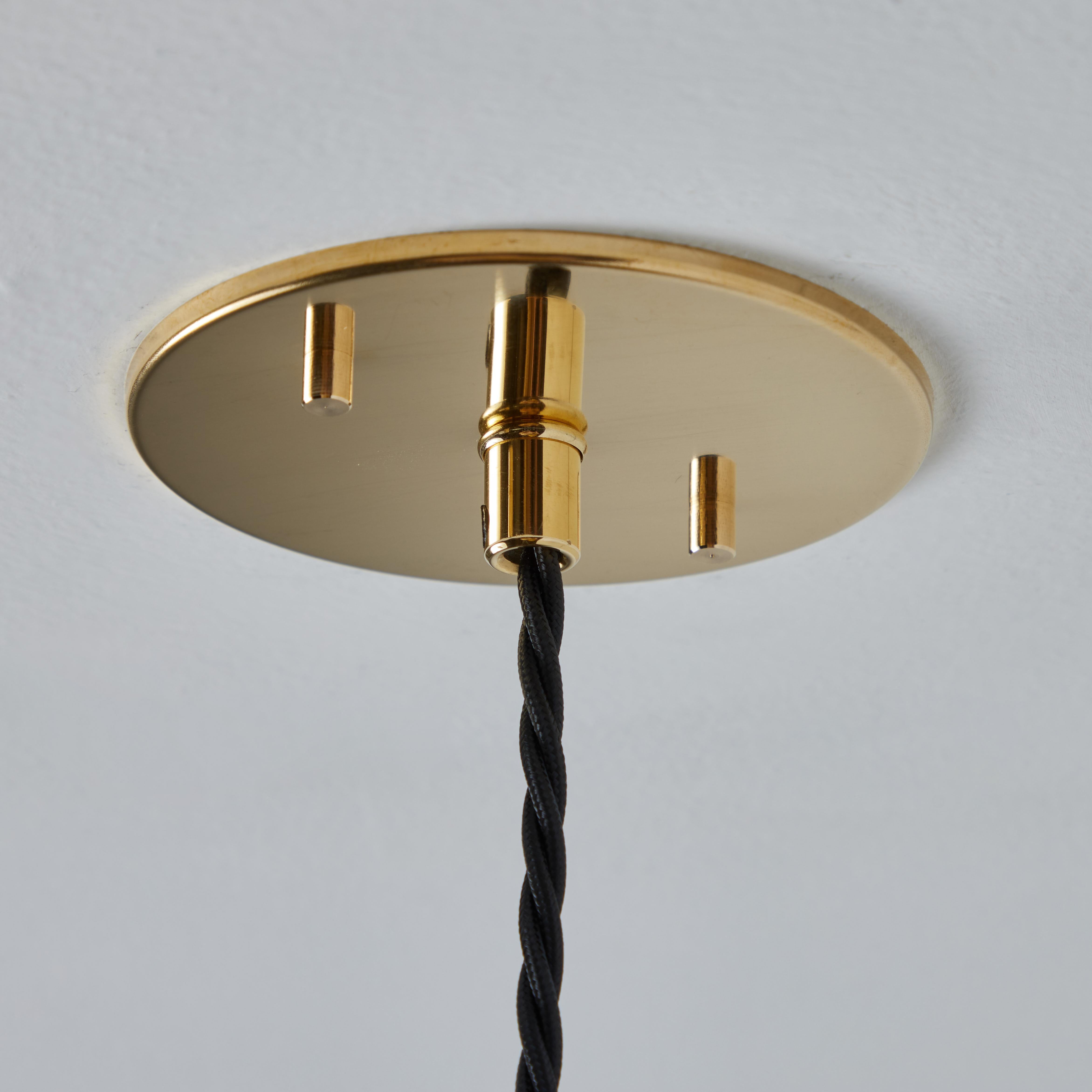 Painted 1950s Black Metal Diabolo Pendant Lamp Attributed to Stilnovo For Sale