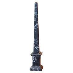 1950s Black Obelisk With White Veining
