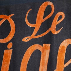 1950's Black & Red Canvas Advertising Banner, Pigeon Voyageur