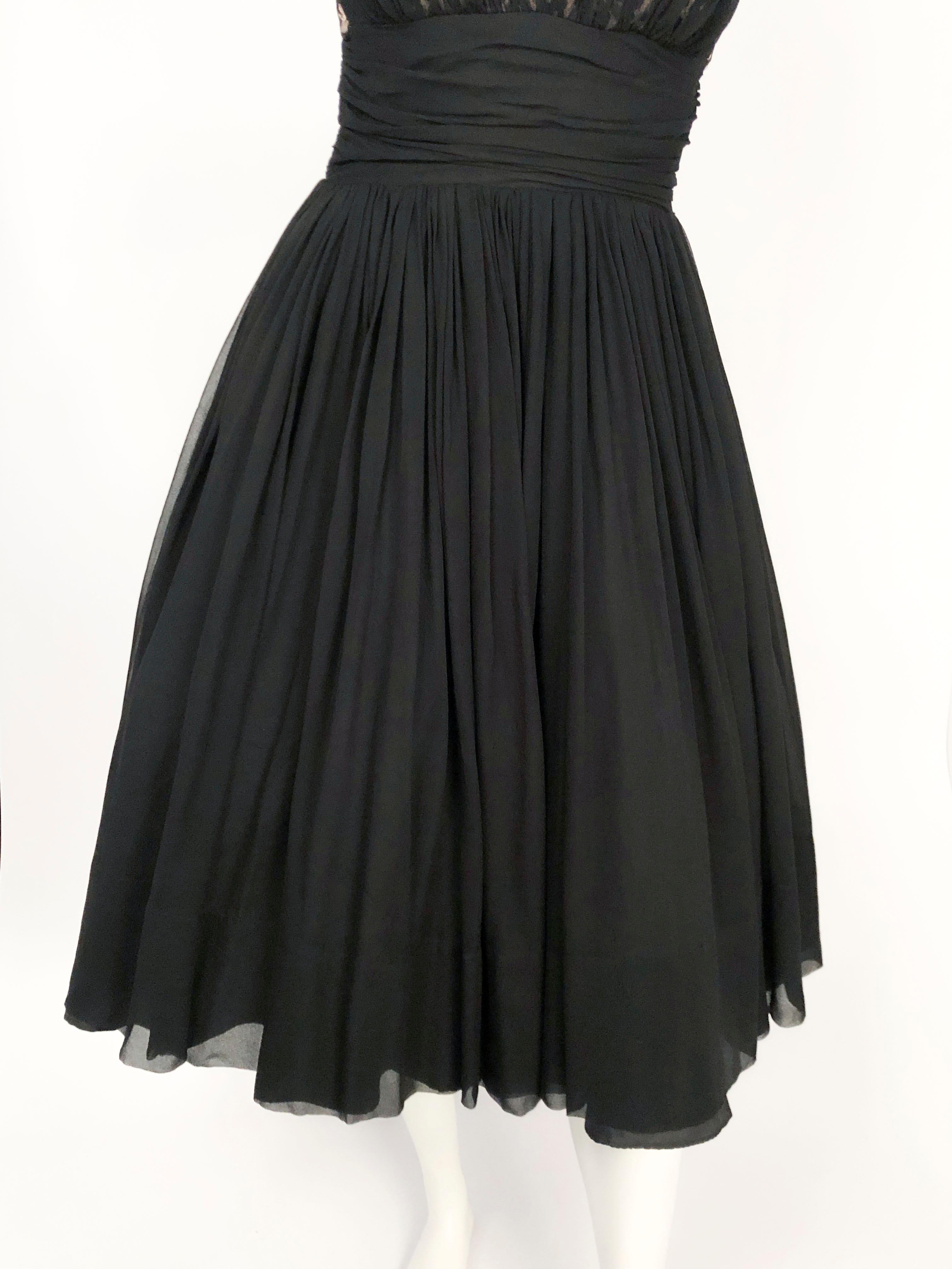 black chiffon formal dress
