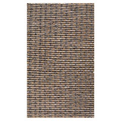 Tappeto a intreccio americano anni 
50 con motivo Basketweave (bianco-nero) 5
x8
 Carpet