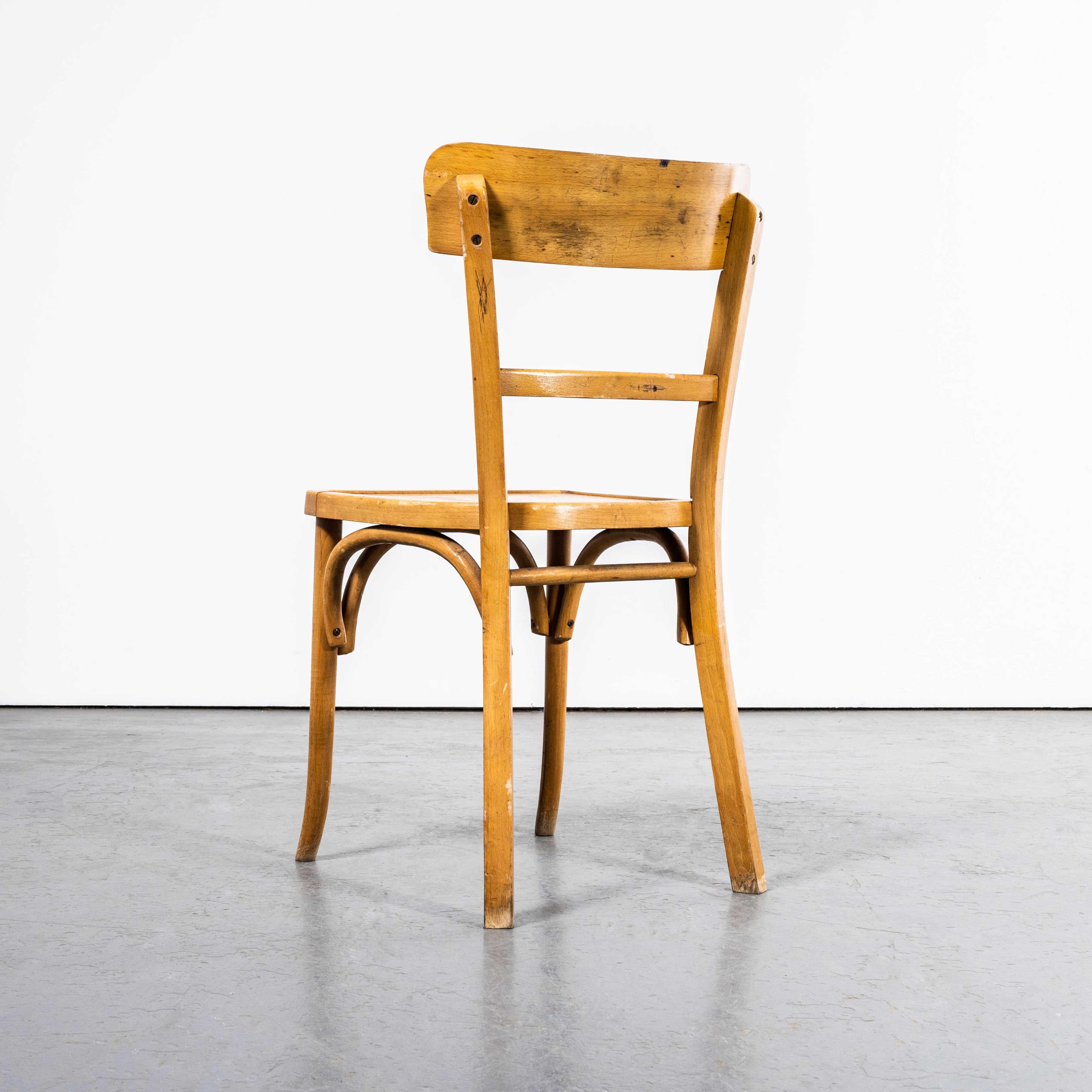 Chaise de ferme blonde des années 1950 avec assise encadrée - Petite série disponible en vente 6