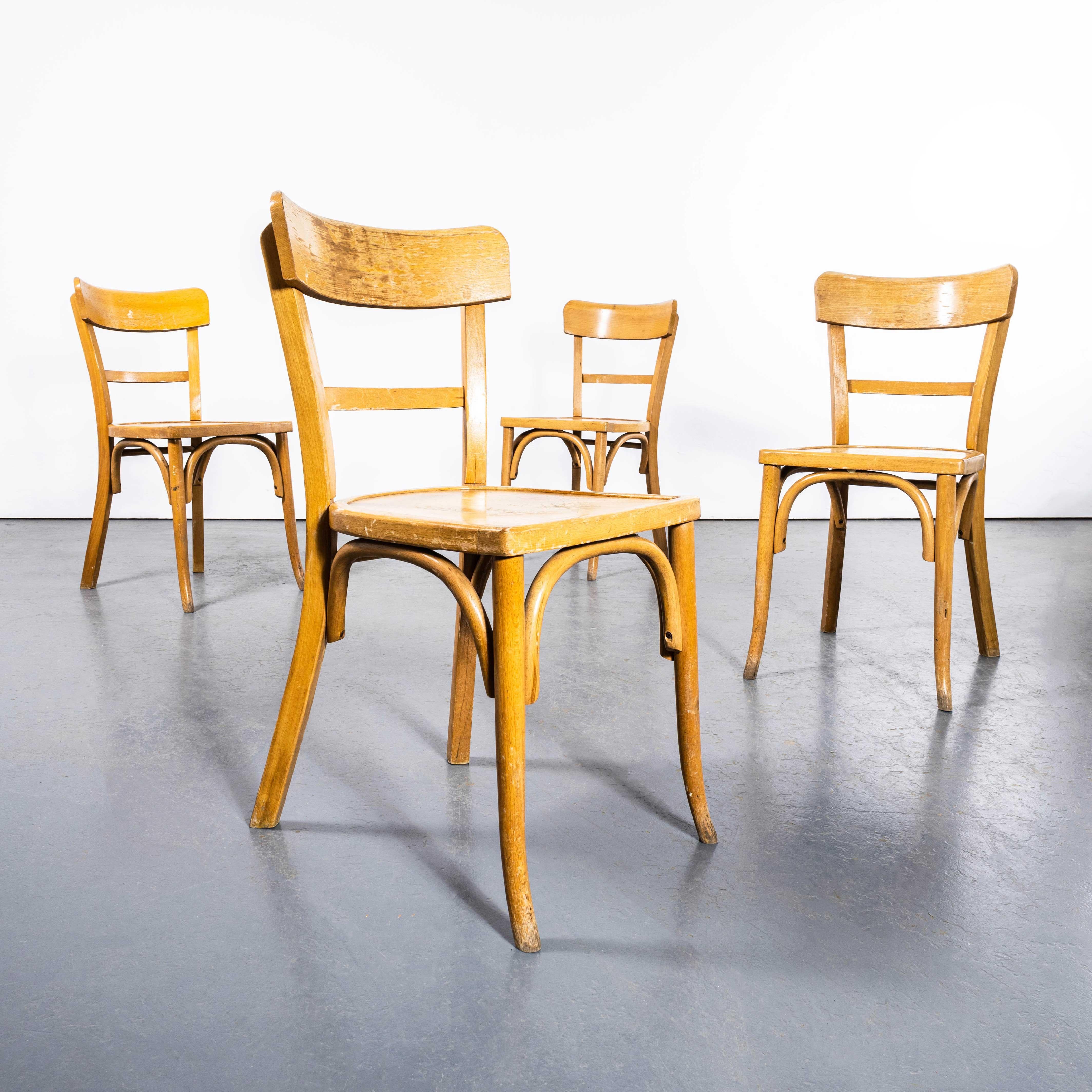 Hêtre Chaise de ferme blonde des années 1950 avec assise encadrée - Petite série disponible en vente