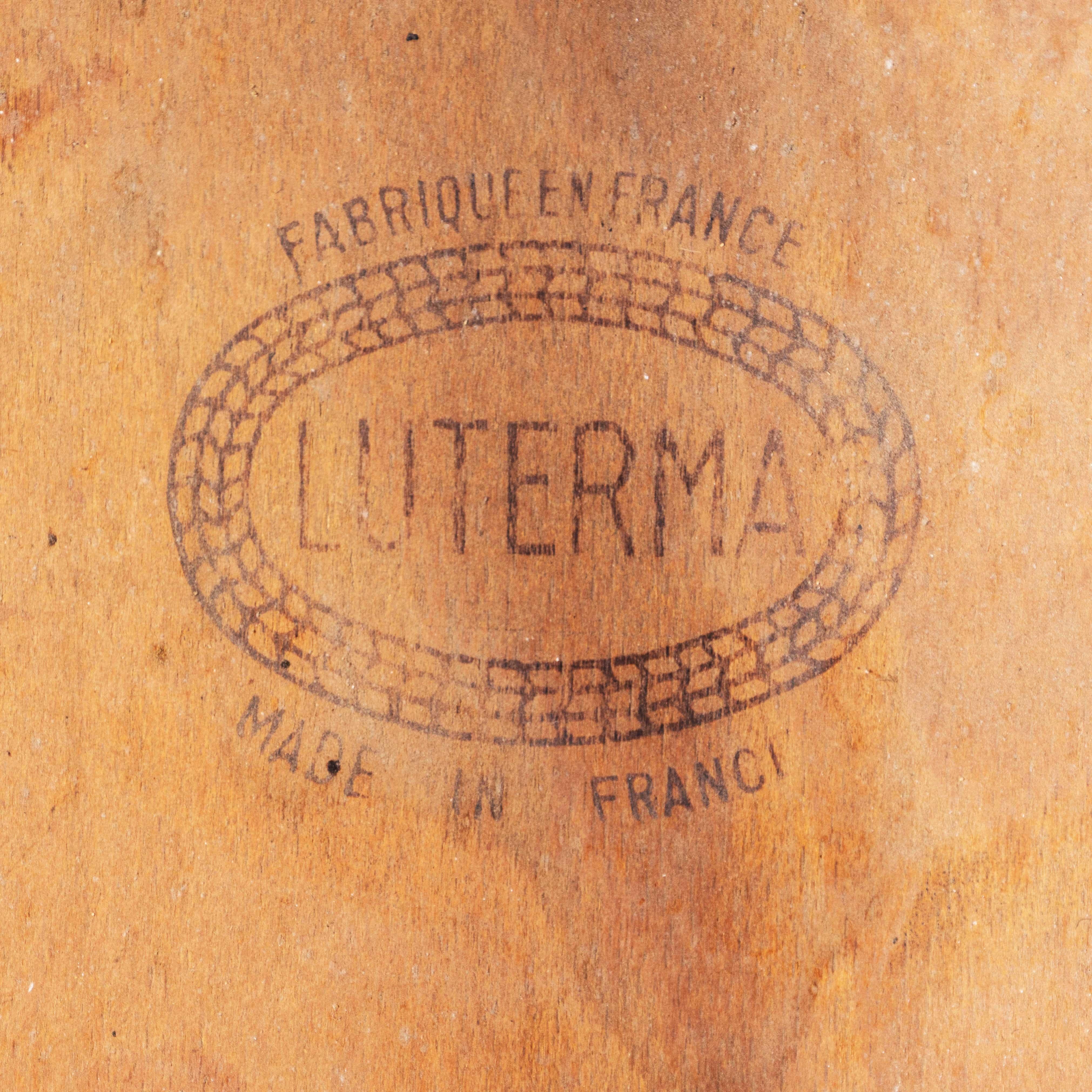 Sedie da pranzo bionde da fattoria degli anni '50 con gambe quadrate - Set di sei in vendita 6