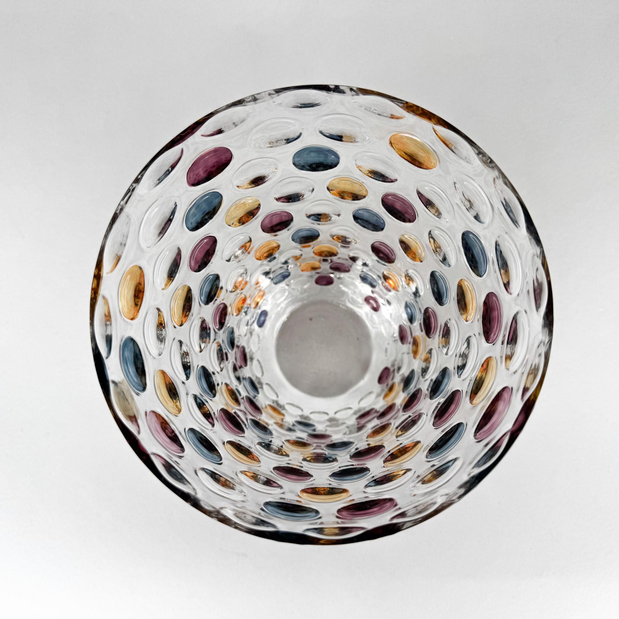 Mid-Century moderno Vaso soffiato del 1950 di Max Kannegiesser, Cecoslovacchia in vendita