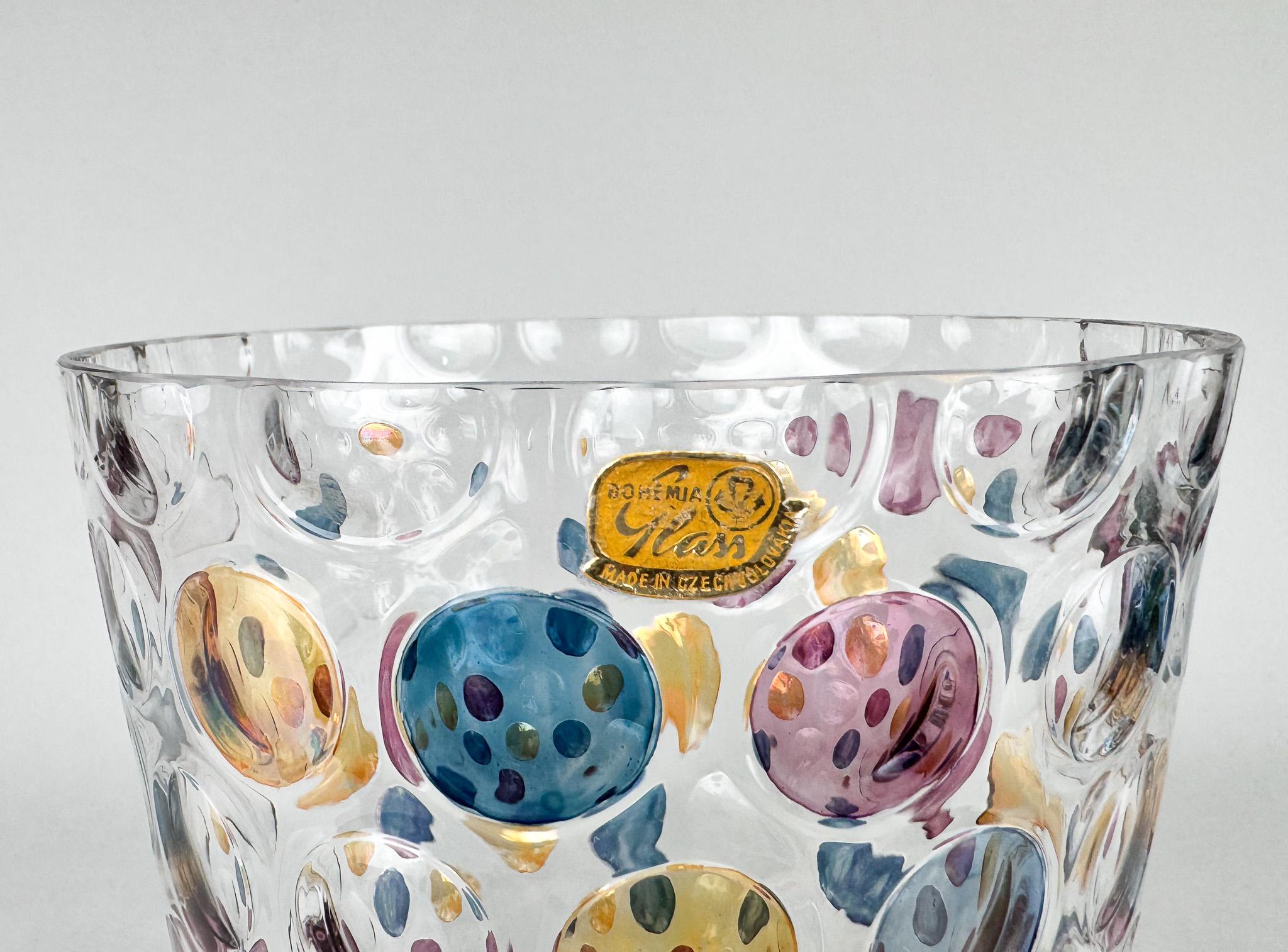 Vaso soffiato del 1950 di Max Kannegiesser, Cecoslovacchia In condizioni buone in vendita a Praha, CZ