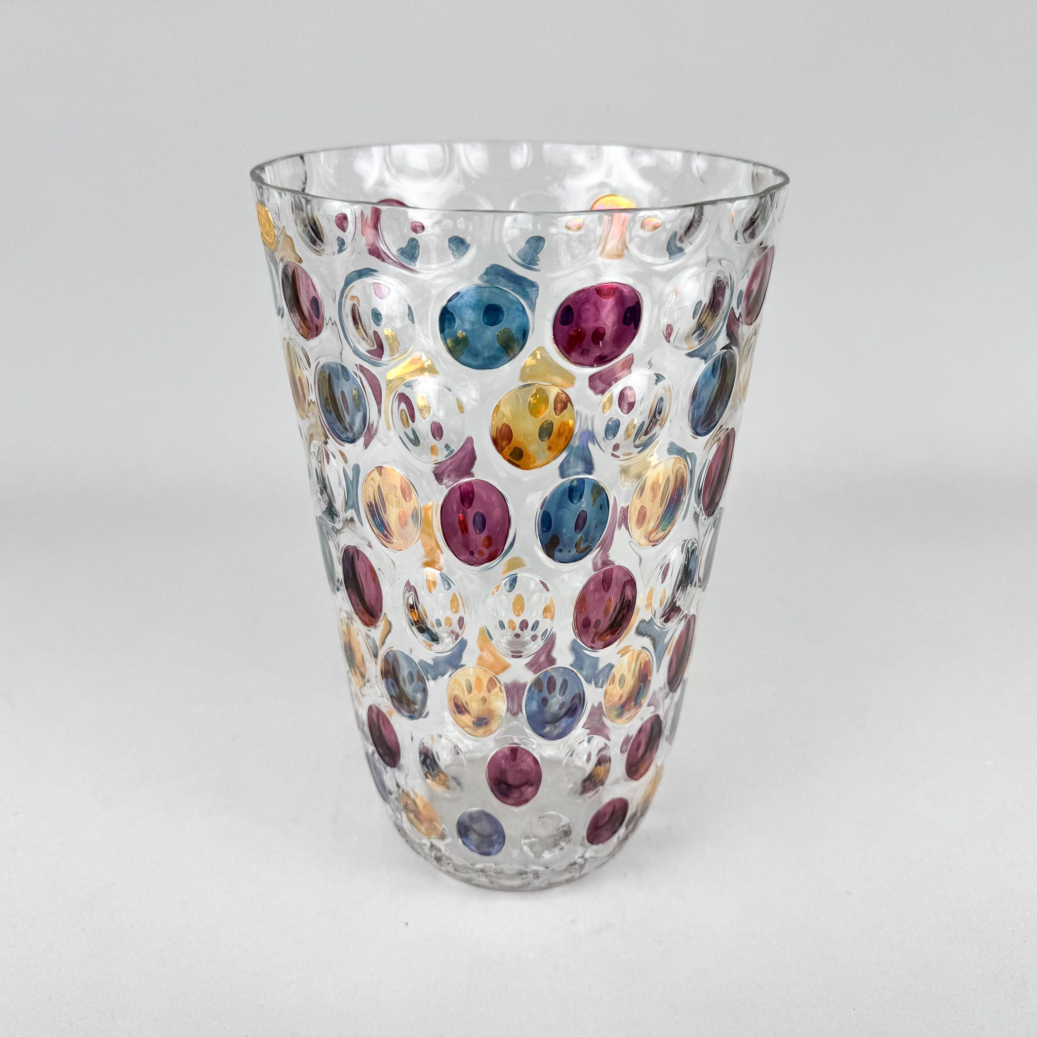 XX secolo Vaso soffiato del 1950 di Max Kannegiesser, Cecoslovacchia in vendita