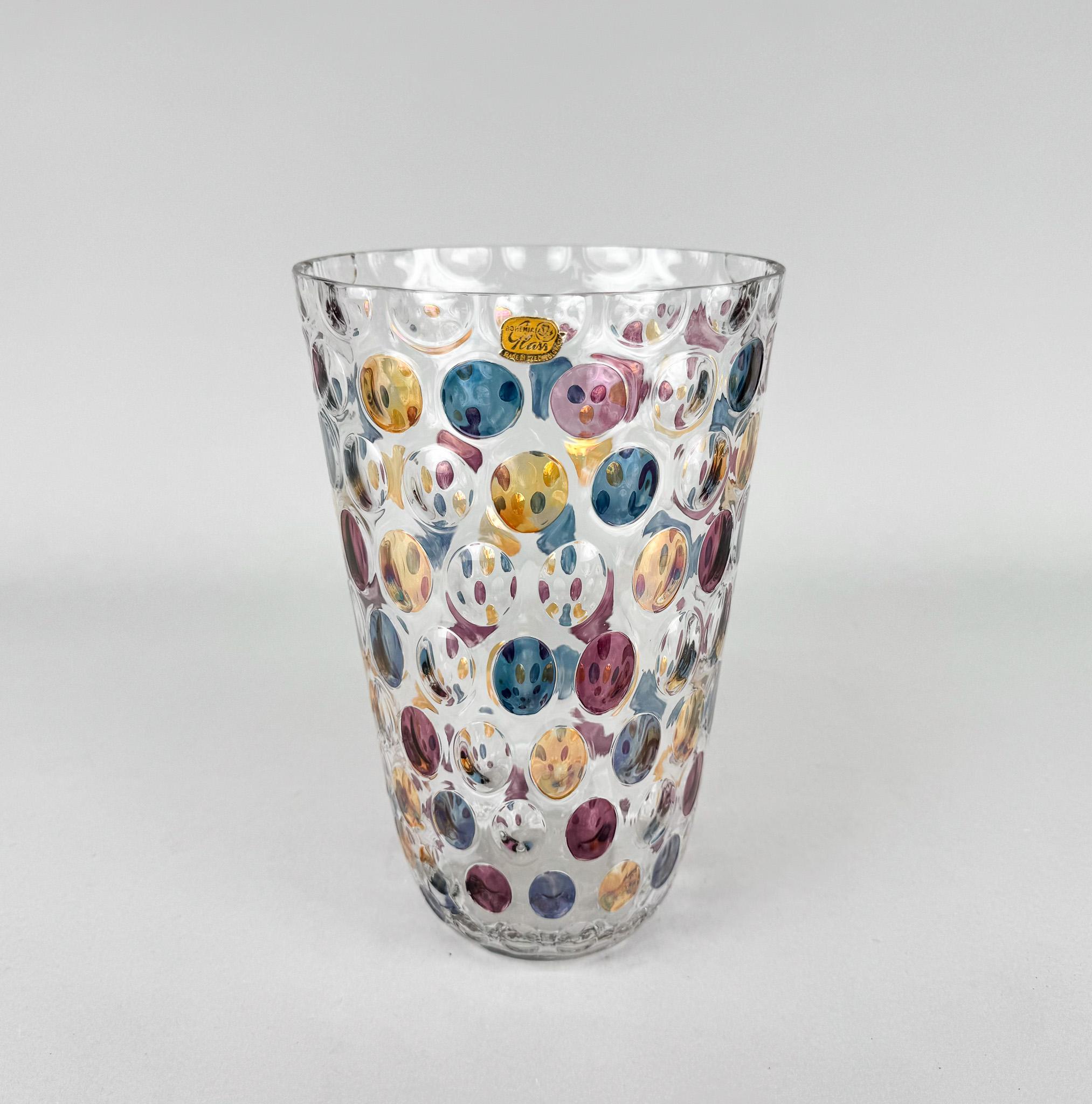 Vetro Vaso soffiato del 1950 di Max Kannegiesser, Cecoslovacchia in vendita