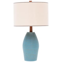 1950s Blue and Beige Table Lamp by Jane & Gordon Martz 'F'