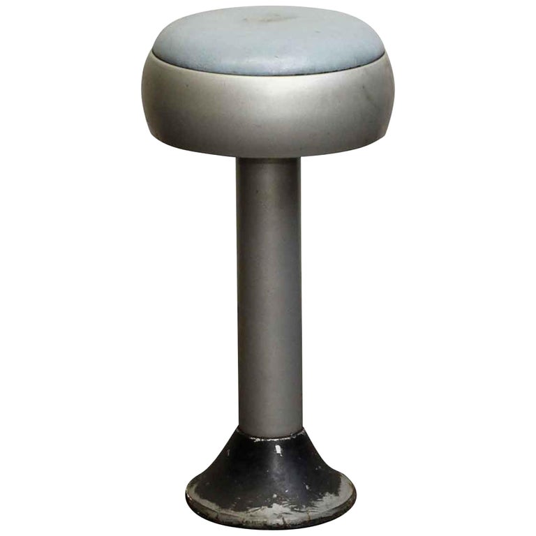 1950s Blue and Silver Vintage Diner Stool from Old PA For Sale