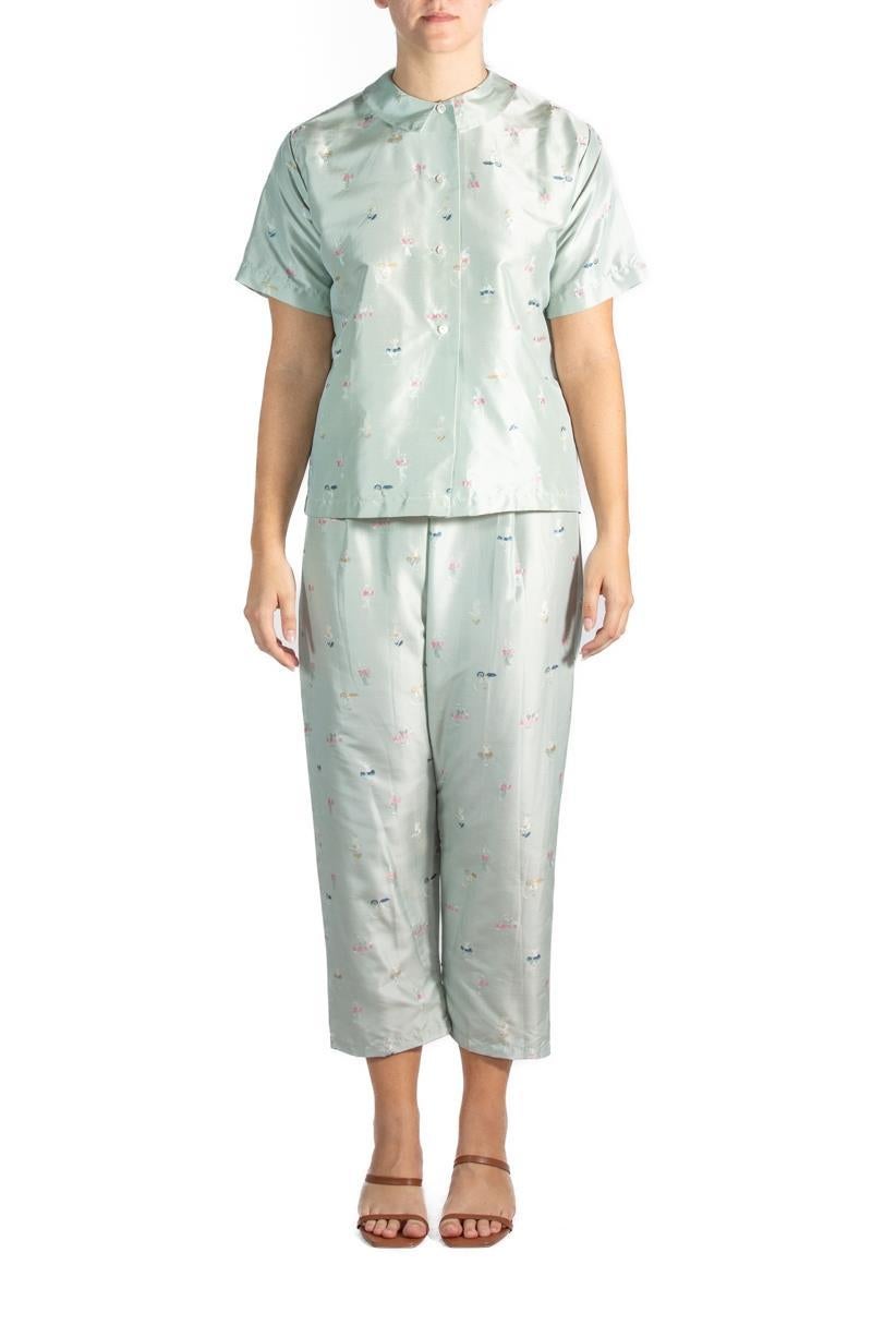 1950S Blue Chinese Silk Brocade Two Piece Pajamas
MORPHEW VINTAGE represents the finest pieces of fashions past. Sourced from across the globe, dating as far back as a century. Each piece is selected with both quality and rarity in mind. Often