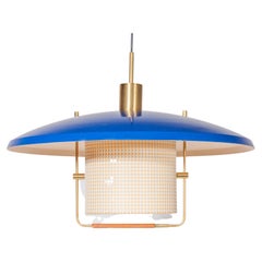 1950s Blue Counterweight Pendant by Gaetano Sciolari for Stilnovo