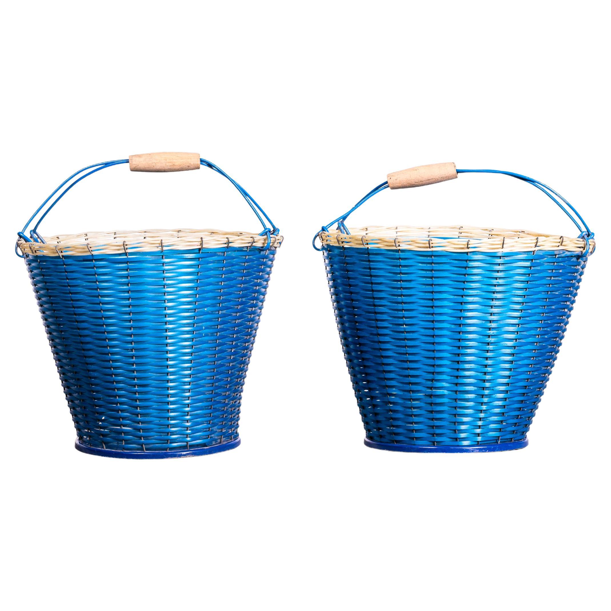 1950's Blue Grape Picking Baskets - RDA Nuevo Viejo Stock