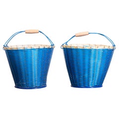 1950's Blue Grape Picking Baskets - RDA Nuevo Viejo Stock