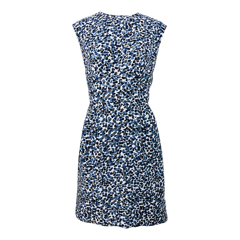 princess polly baby blue dress Bold Blue & Black Animal Print 4-Way Stretch Poly Spandex Fabric main image 1
