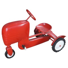 1950s BMC Heavy Duty Pressed Metal Pedal Toy Farm Tractor 36"