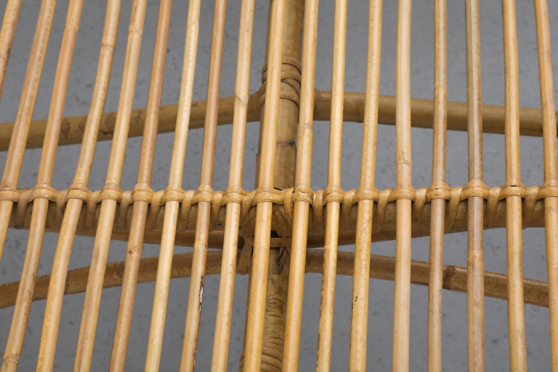 Estructura de cama de día de bambú inspirada en Franco Albini de los años 50 con estructura en forma de trineo en venta 10