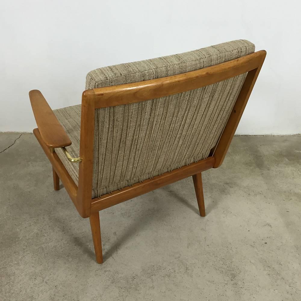 1950er Boomerang Easy Chair von Hans Mitzlaff für Eugen Schmidt, Soloform, Deutschland (Moderne der Mitte des Jahrhunderts) im Angebot