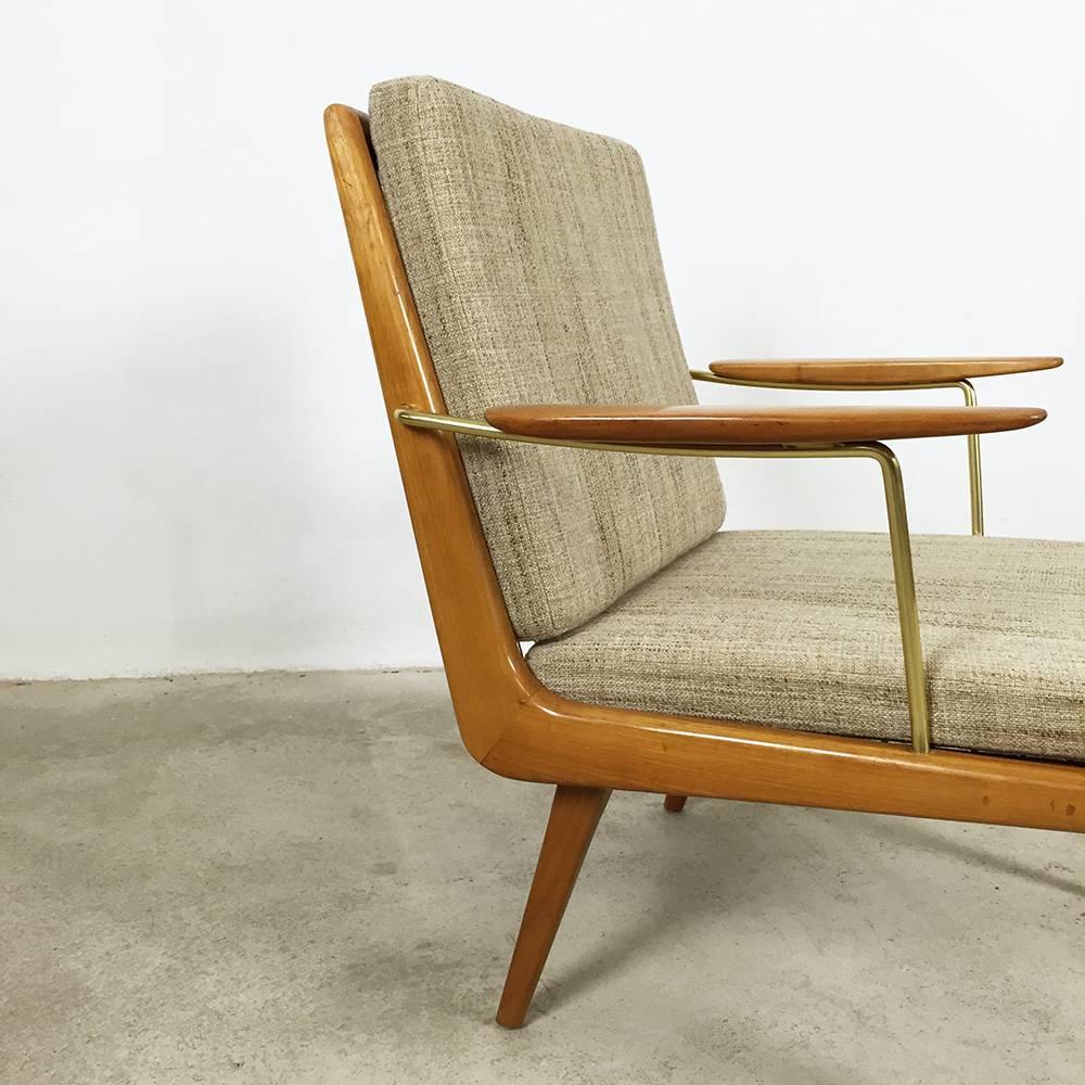 1950s Boomerang Easy Chair by Hans Mitzlaff for Eugen Schmidt, Soloform, Germany In Good Condition For Sale In Kirchlengern, DE