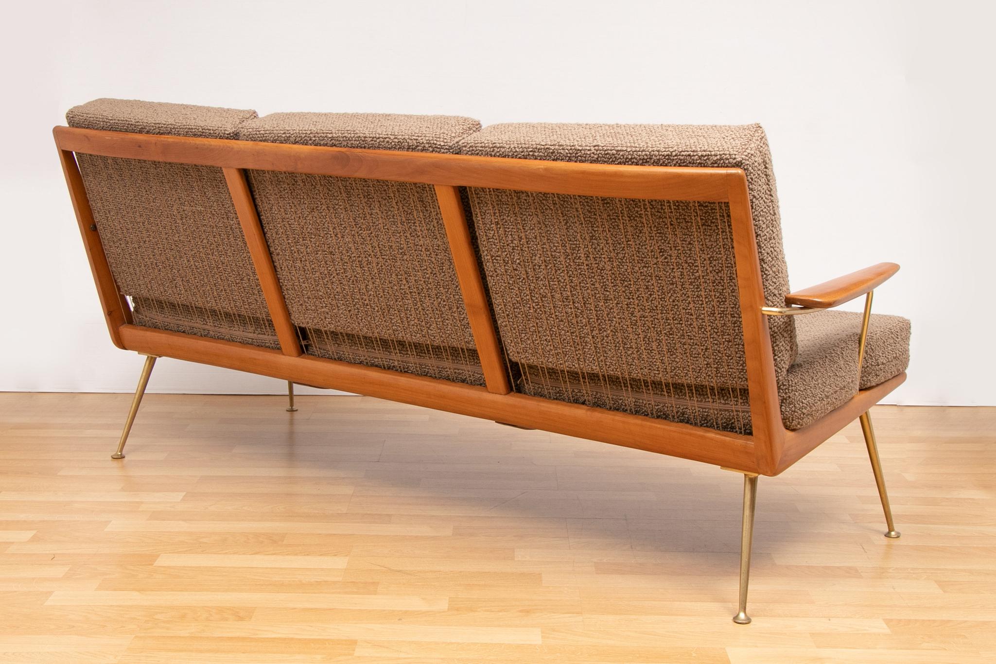 Mid-Century Modern 1950s Boomerang Sofa & 2 Easy Chairs by Hans Mitzlaff for Soloform, Germany