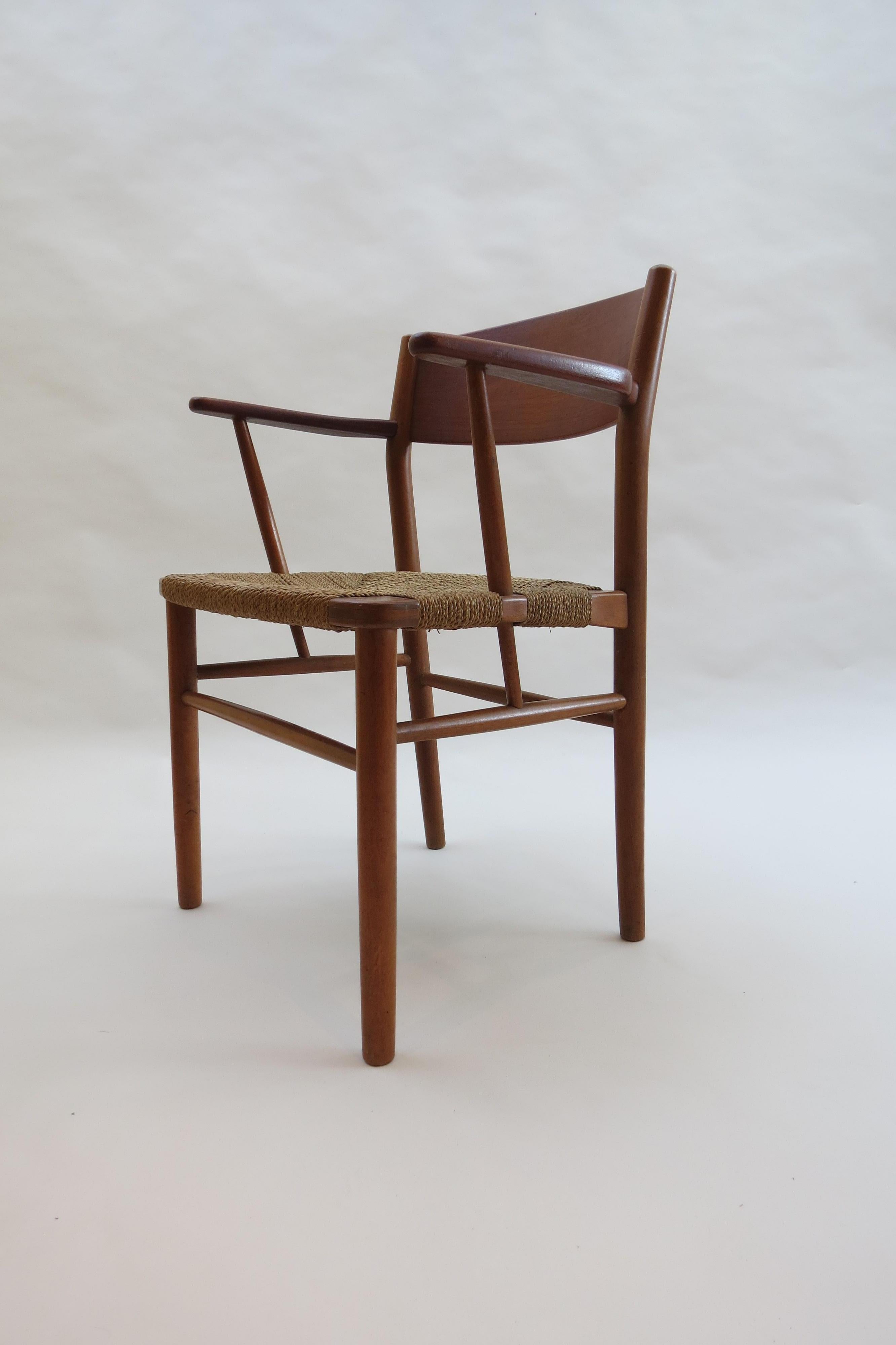 Mid-Century Modern 1950s Borge Mogensen Chair Model No 156