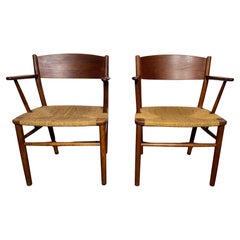 1950s Borge Mogensen Oak 
Teak Danish Chair Model No 156