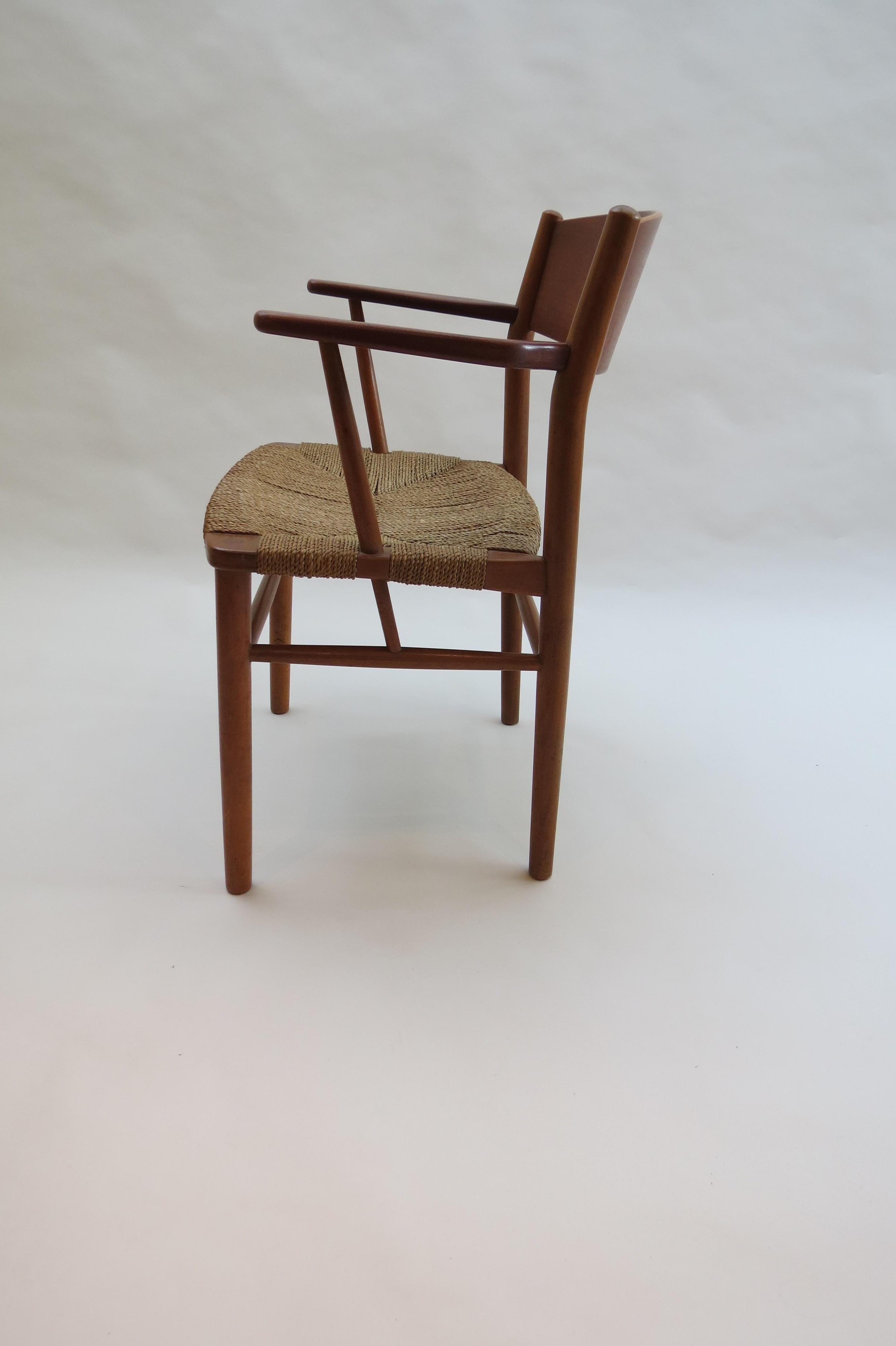 Hand-Crafted 1950s Borge Mogensen Teak Danish Chair Model No 156