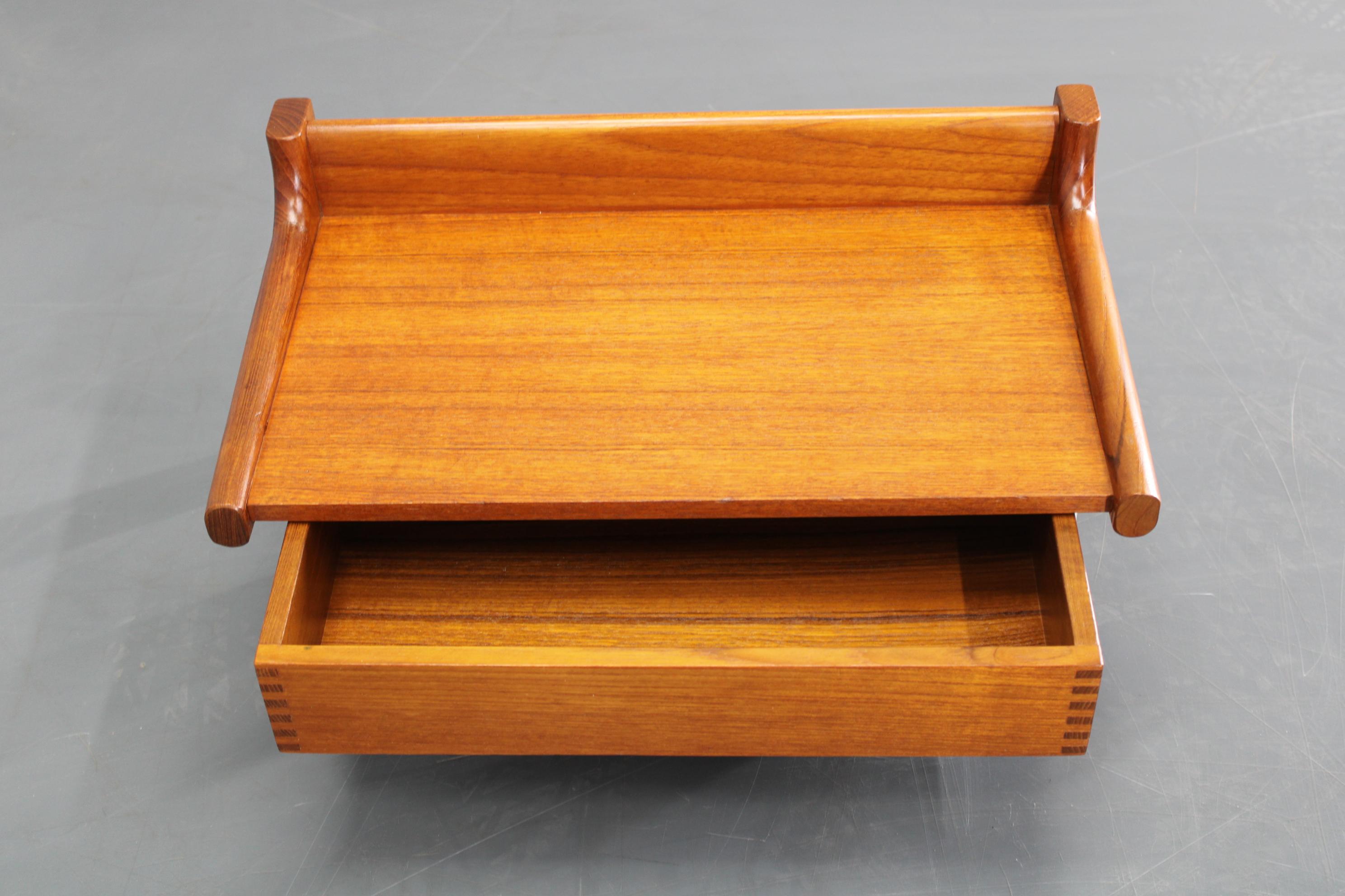 20th Century 1950s Borge Mogensen Teak Floating Night Stand by Dyrlund, Denmark