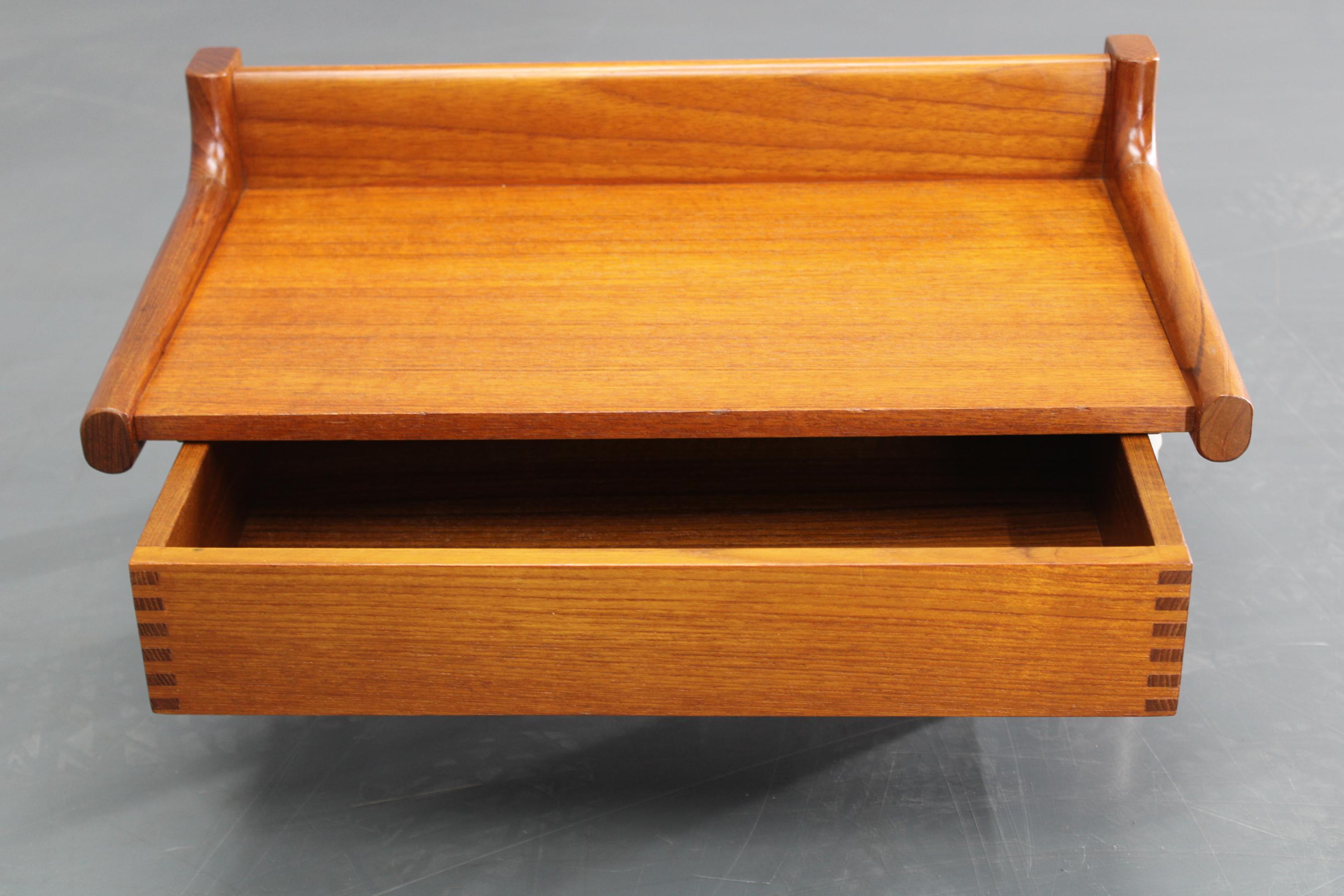 Wood 1950s Borge Mogensen Teak Floating Night Stand by Dyrlund, Denmark