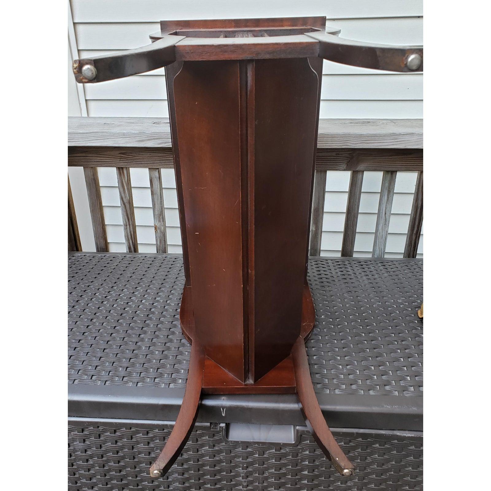 American 1950s Brandt Furniture Vintage Mahogany 3 Tier Magazine Rack Accent Table