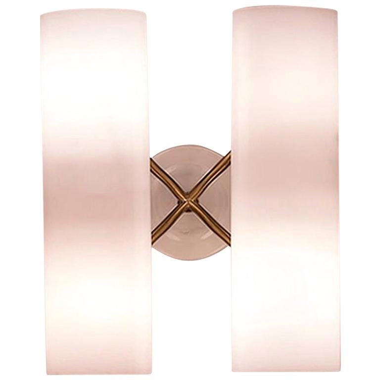 1950s Brass and Acrylic Wall Lamp by Hans Bergström