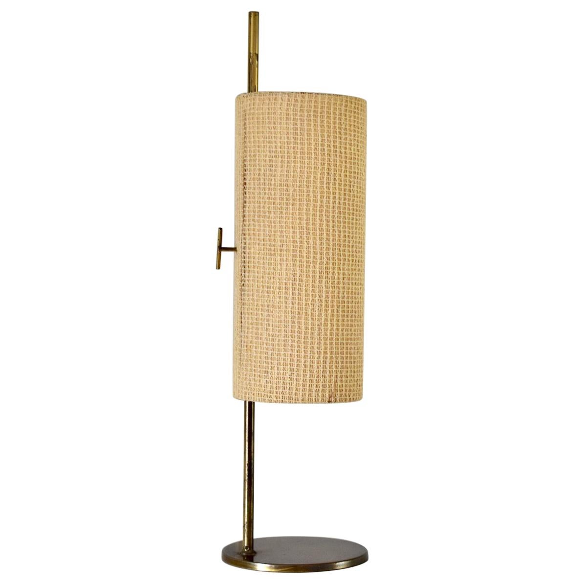 1950s Brass and Fabric Lyfa Table Lamp, Made in Denamrk