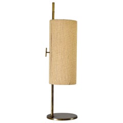 1950s Brass and Fabric Lyfa Table Lamp, Made in Denamrk