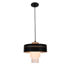 Retro 1950s Brass and Glass Suspension Light Attributed to Bruno Gatta for Stilnovo