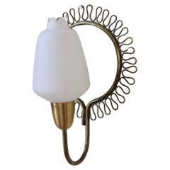 1950s Brass and Glass Wall light