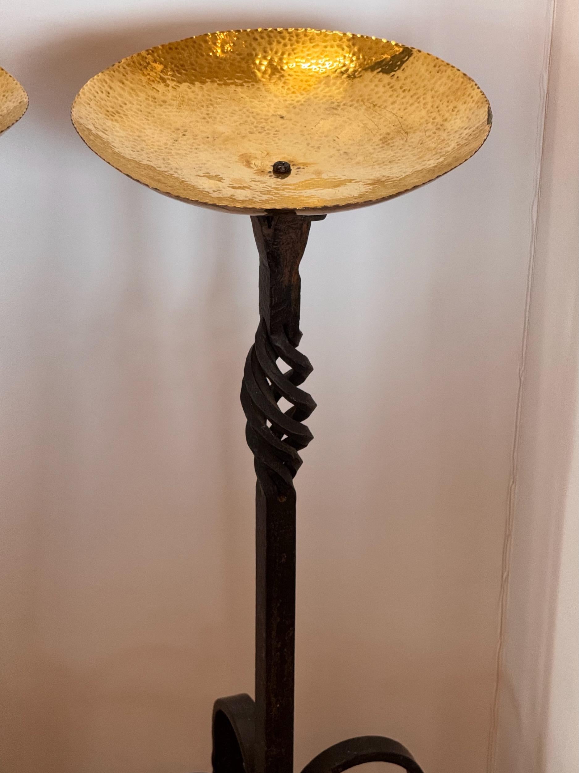 1950s Brass and Iron Pedestals 2