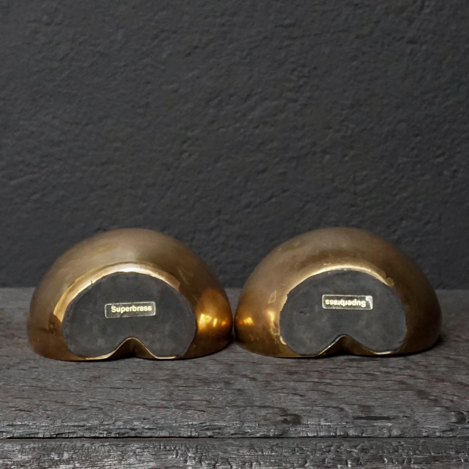 1950s Brass Apple Bookends or Paperweights 5