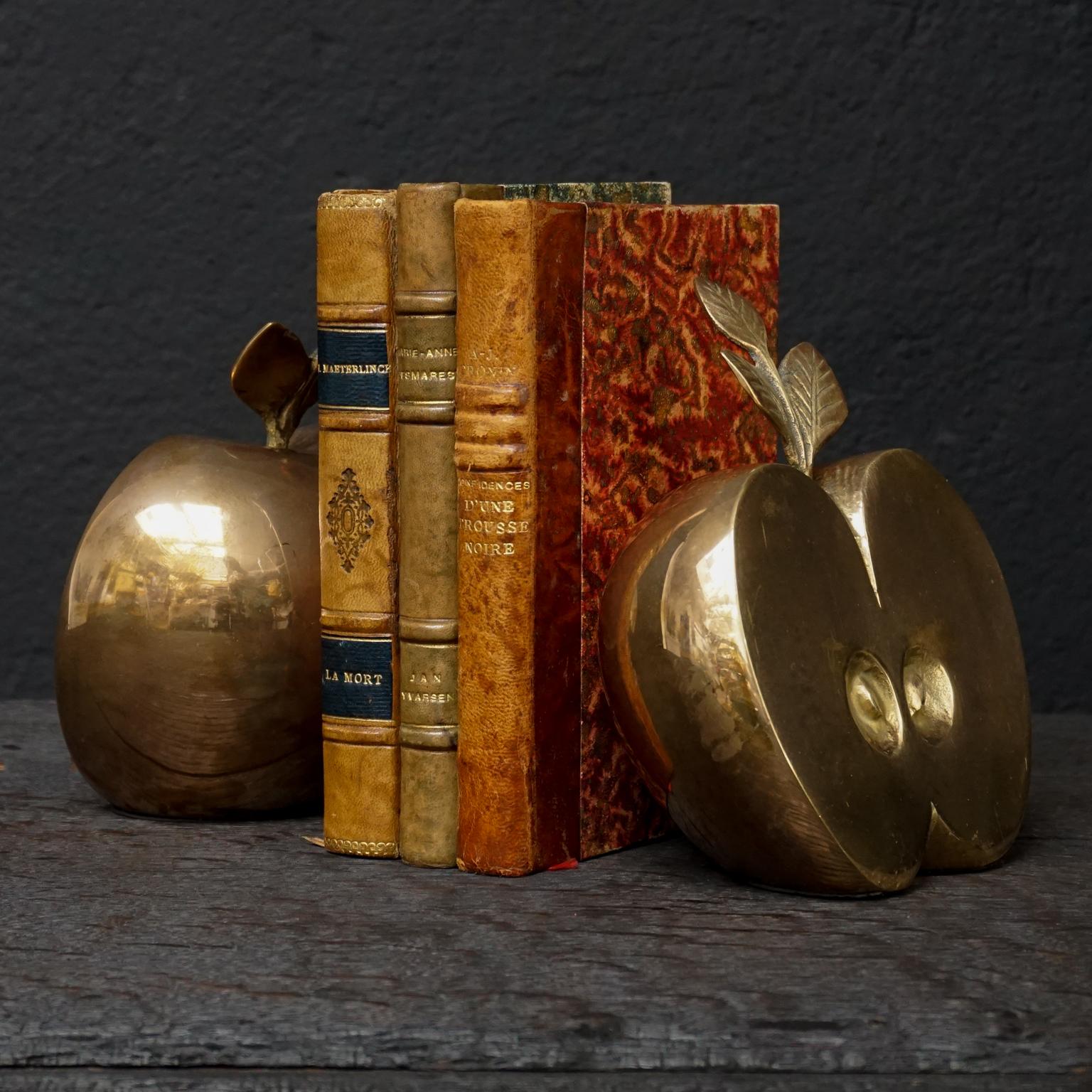 1950s Brass Apple Bookends or Paperweights 4