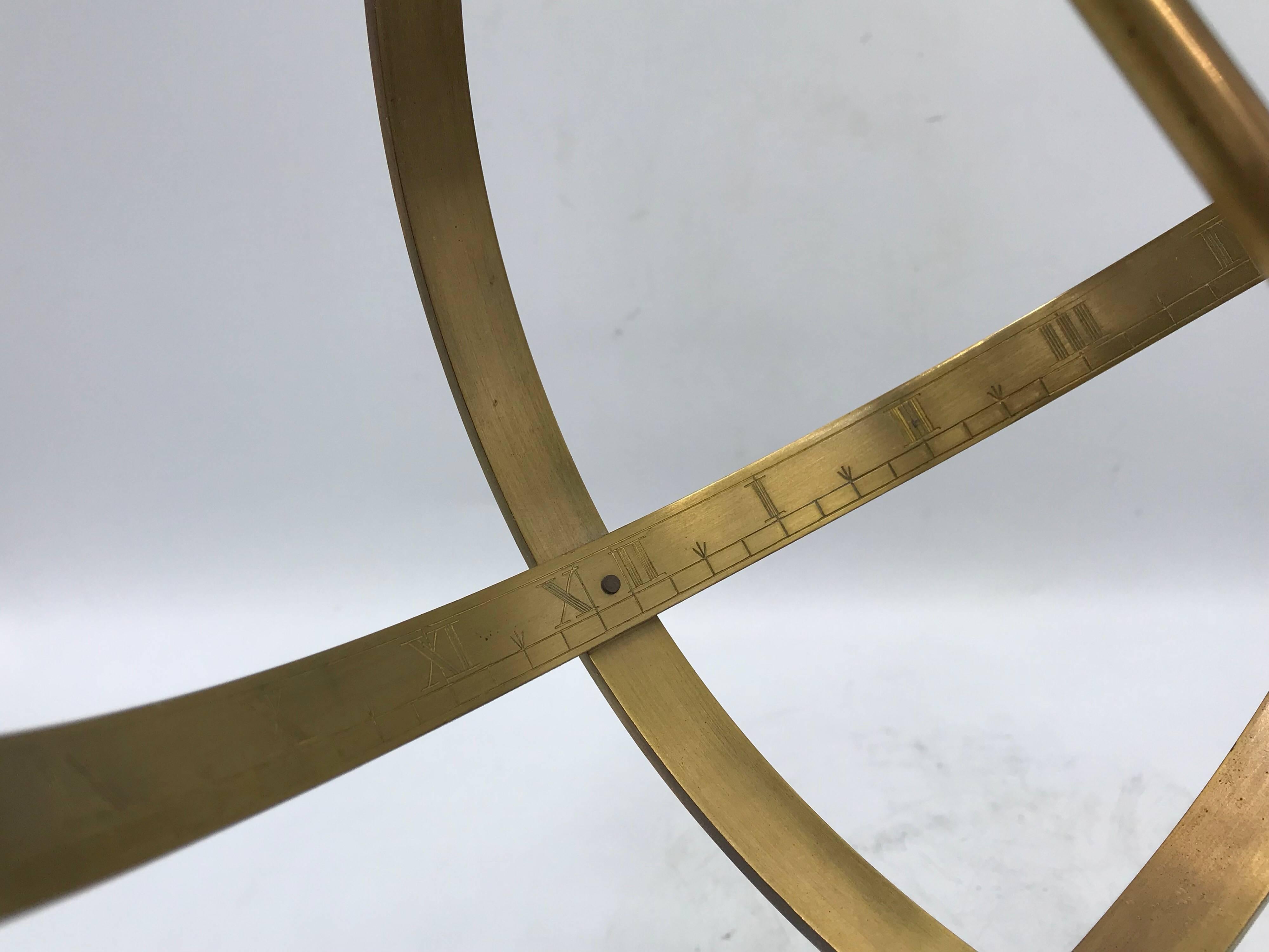 1950s Brass Armillary Sculpture For Sale 5